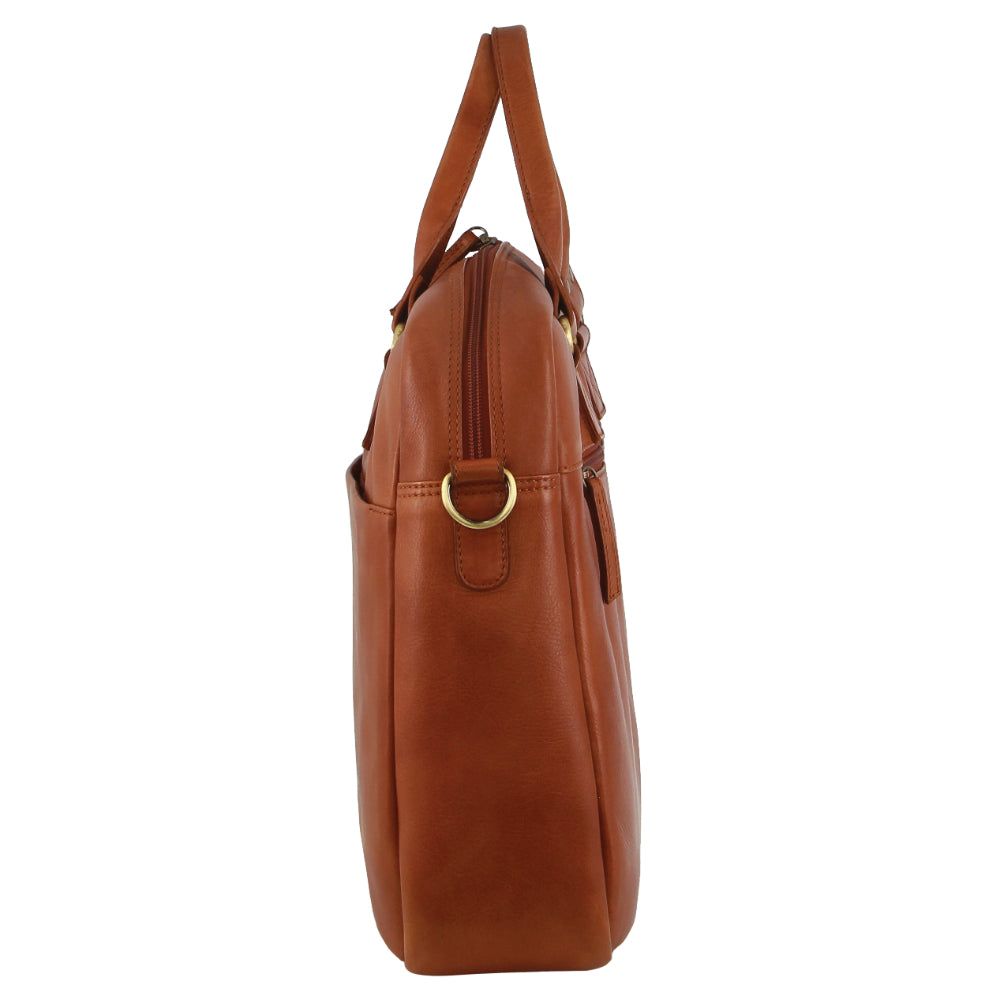 Torba Crossbody Pierre Cardin Italian Leather Computer Bag Męskie Brązowe | VKACR-9248