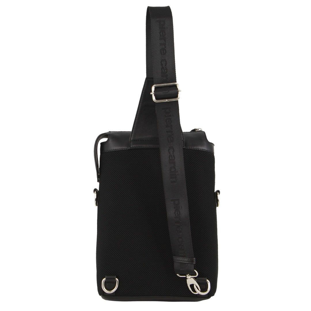 Torba Crossbody Pierre Cardin Leather 3-Way Sling Bag Męskie Czarne | UYXGO-6520