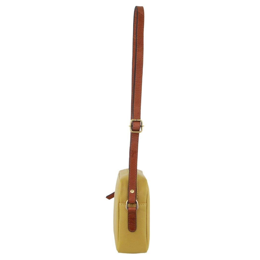 Torba Crossbody Pierre Cardin Leather Classic Square Crossbody Bag Damskie Żółte | PFNWY-0218