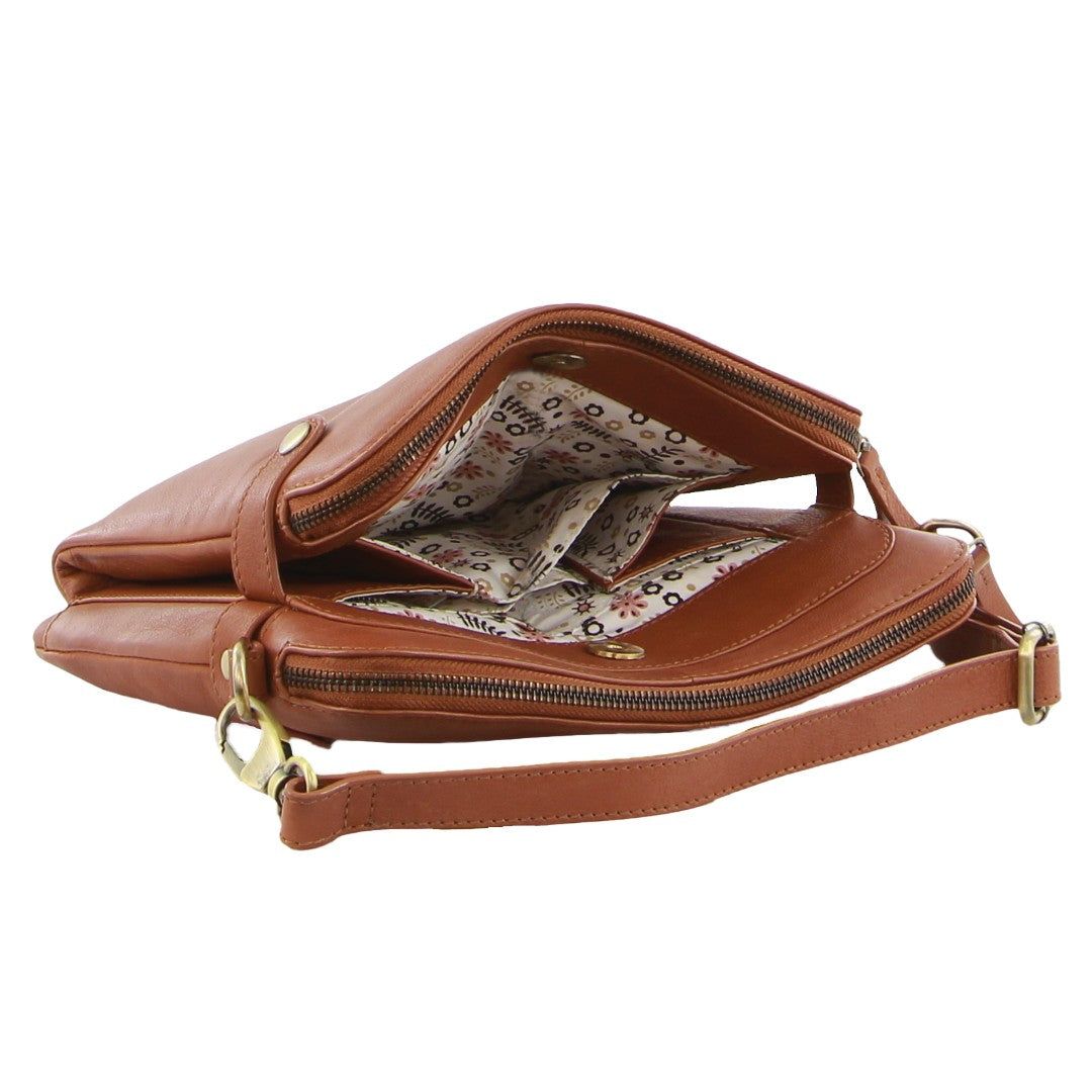Torba Crossbody Pierre Cardin Leather Crossbody Bag Damskie Brązowe | HCMRN-0136