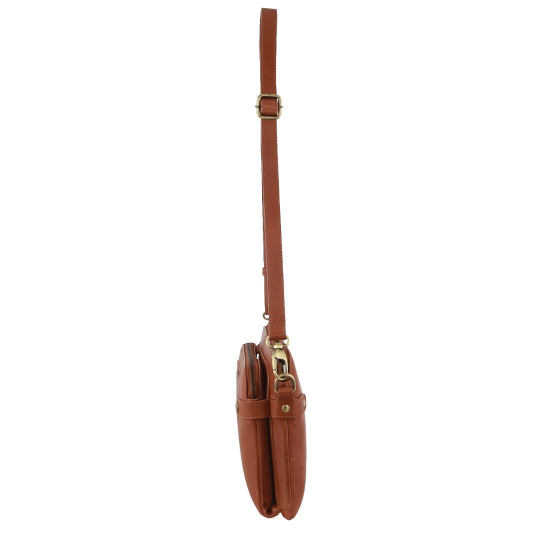 Torba Crossbody Pierre Cardin Leather Crossbody Bag Damskie Brązowe | HCMRN-0136