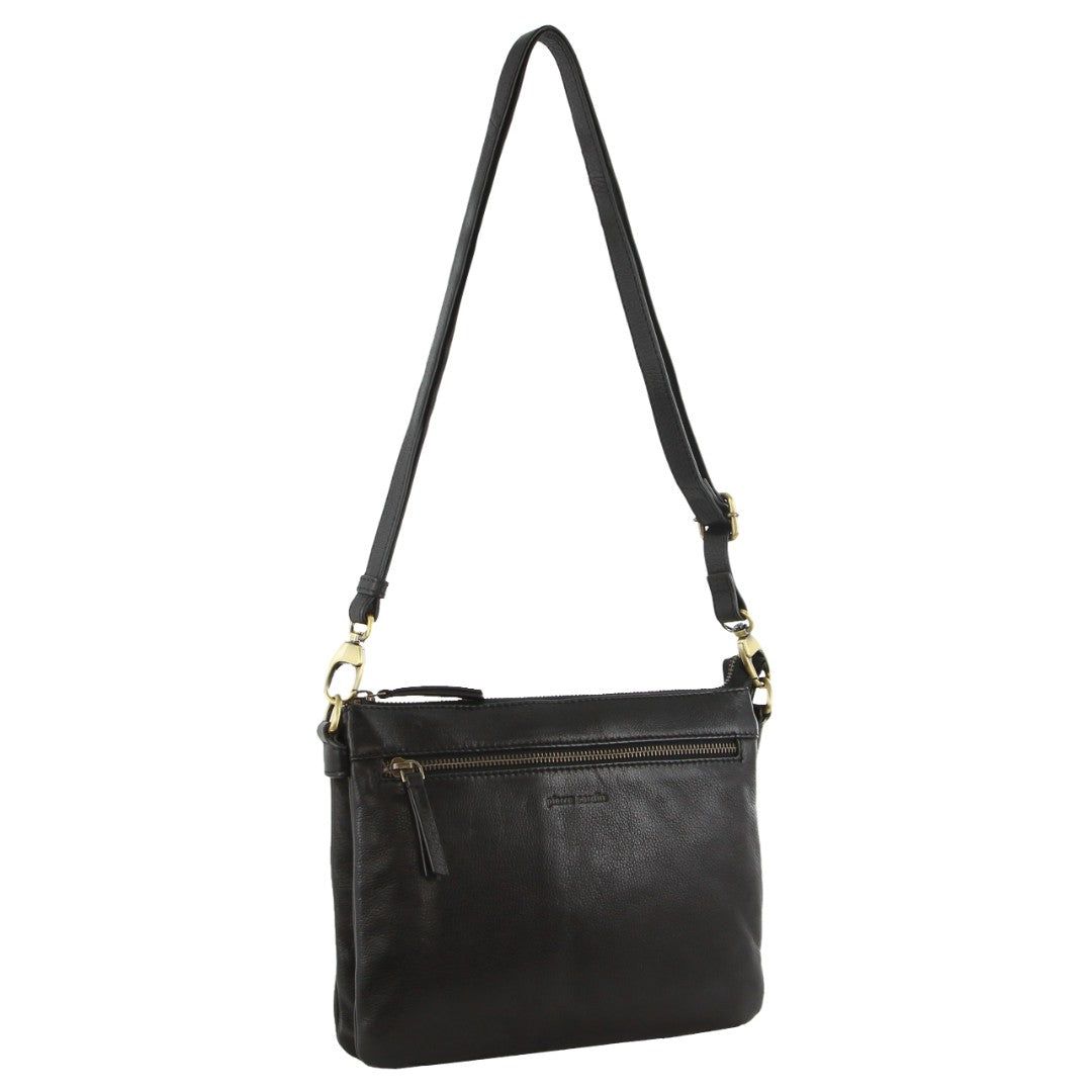 Torba Crossbody Pierre Cardin Leather Crosbody Bag Damskie Czarne | VPMAF-3024
