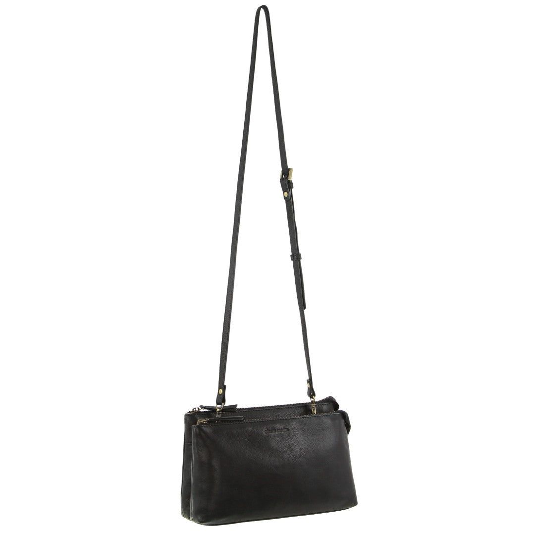 Torba Crossbody Pierre Cardin Leather Crossbody Bag Damskie Czarne | VPAHL-8203