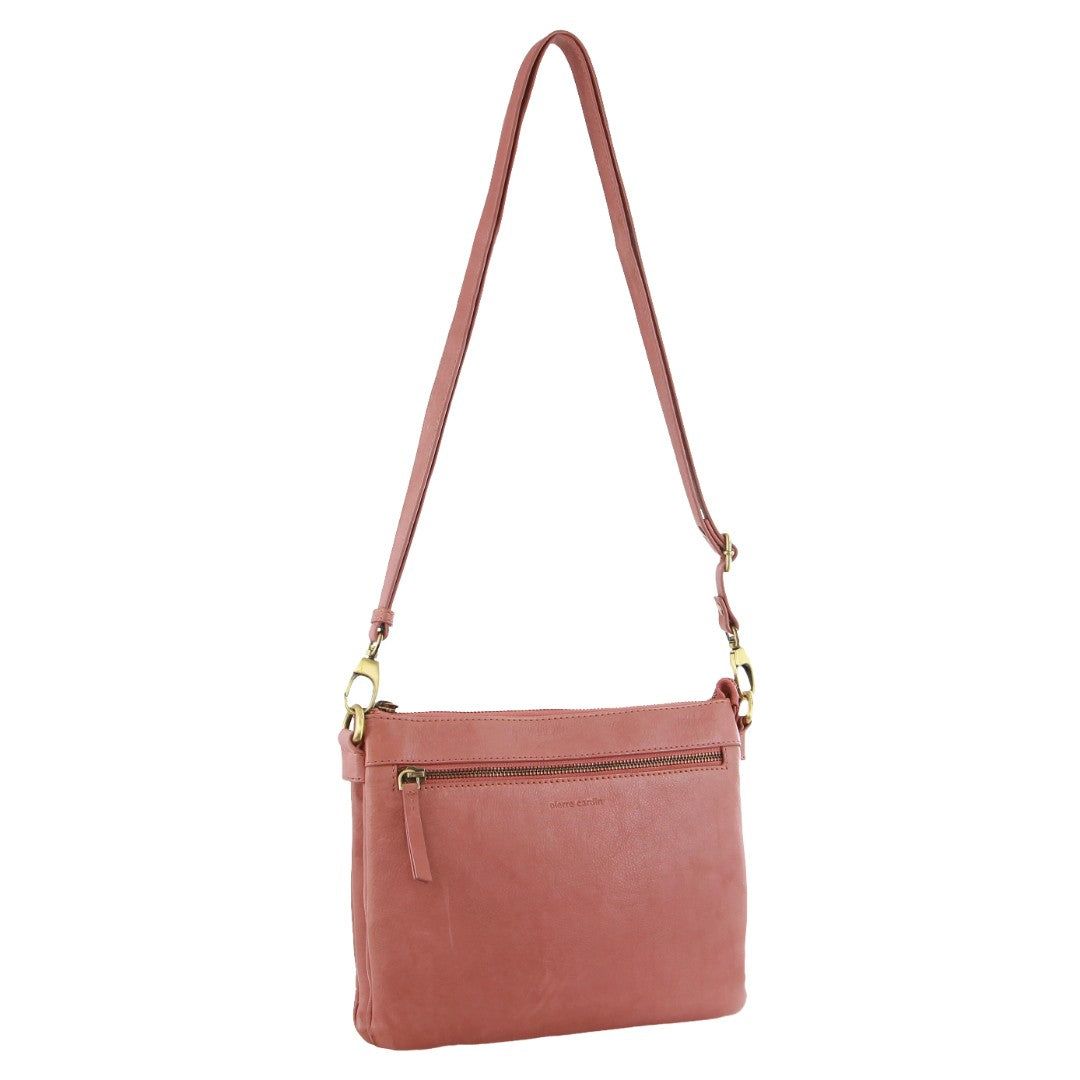 Torba Crossbody Pierre Cardin Leather Crossbody Bag Damskie Marsala | IVJKP-7534