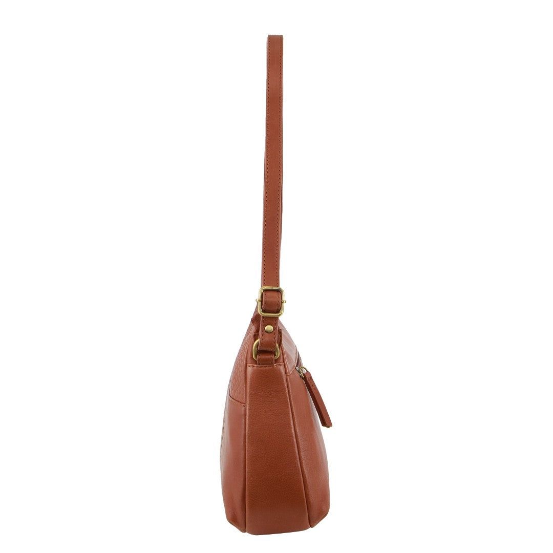 Torba Crossbody Pierre Cardin Leather Diamond Pattern Embossed Cross-Body Bag Damskie Brązowe | IHLUB-3478