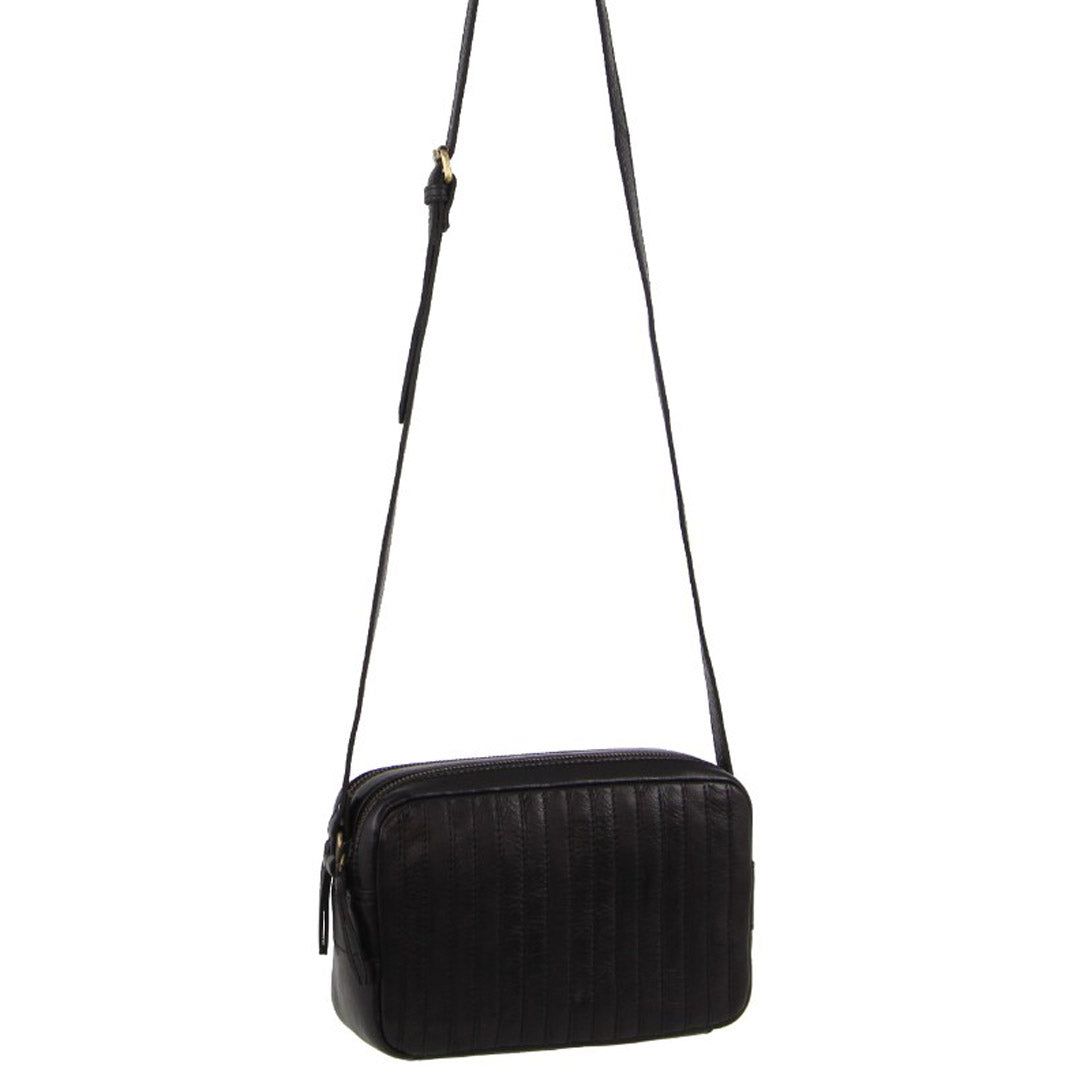 Torba Crossbody Pierre Cardin Leather Double Zip Bag Damskie Czarne | WSPBQ-4612