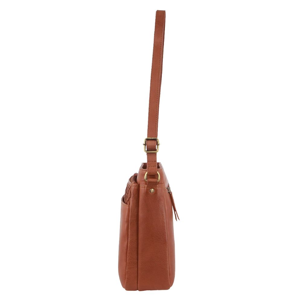 Torba Crossbody Pierre Cardin Leather Embossed Crossbody Bag Damskie Brązowe | LPZKN-1927