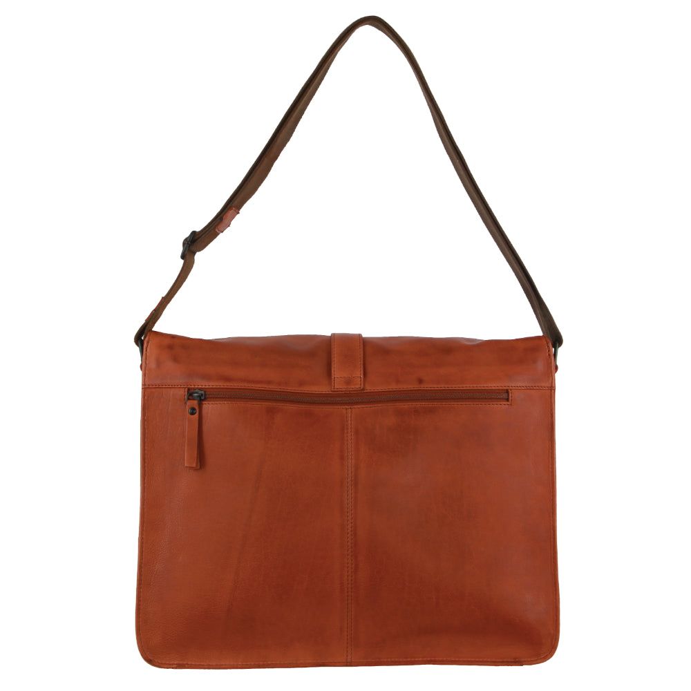 Torba Crossbody Pierre Cardin Leather Flap-over Computer Bag Damskie Brązowe | XCFHL-4563