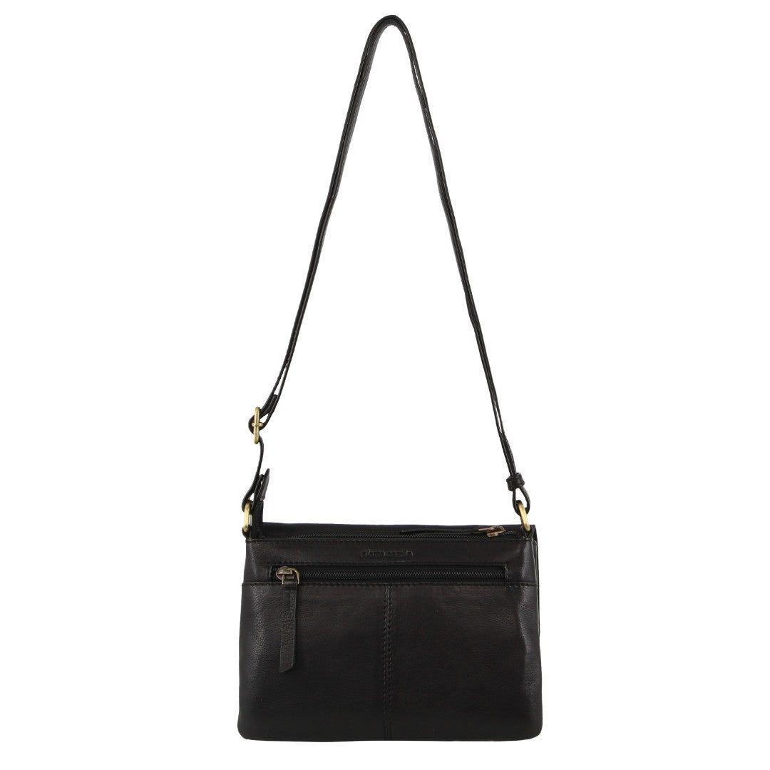 Torba Crossbody Pierre Cardin Leather Flap-over Crossbody Bag Damskie Czarne | TBFVP-4958