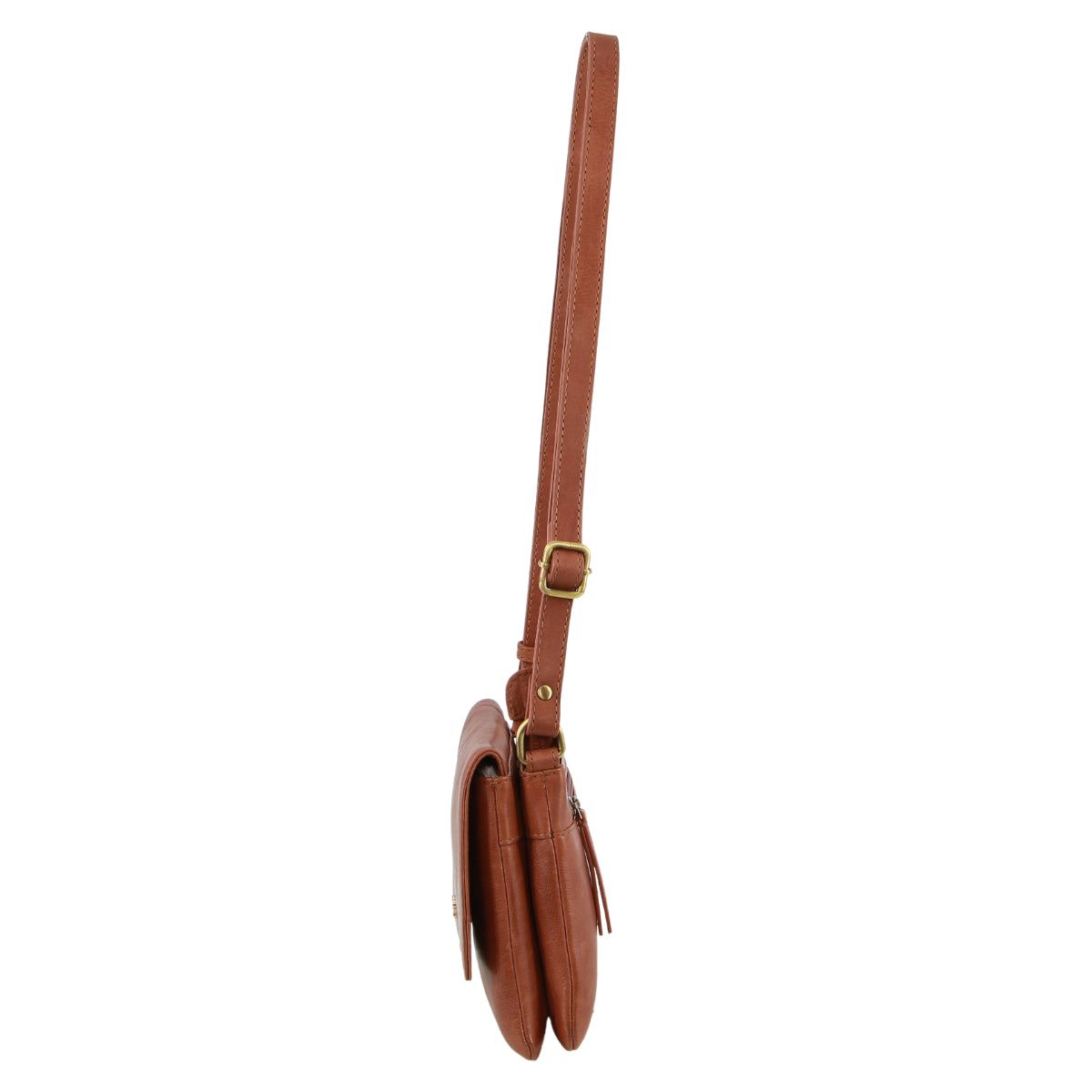 Torba Crossbody Pierre Cardin Leather Flap-over Crossbody Bag Damskie Brązowe | OUIMK-4075