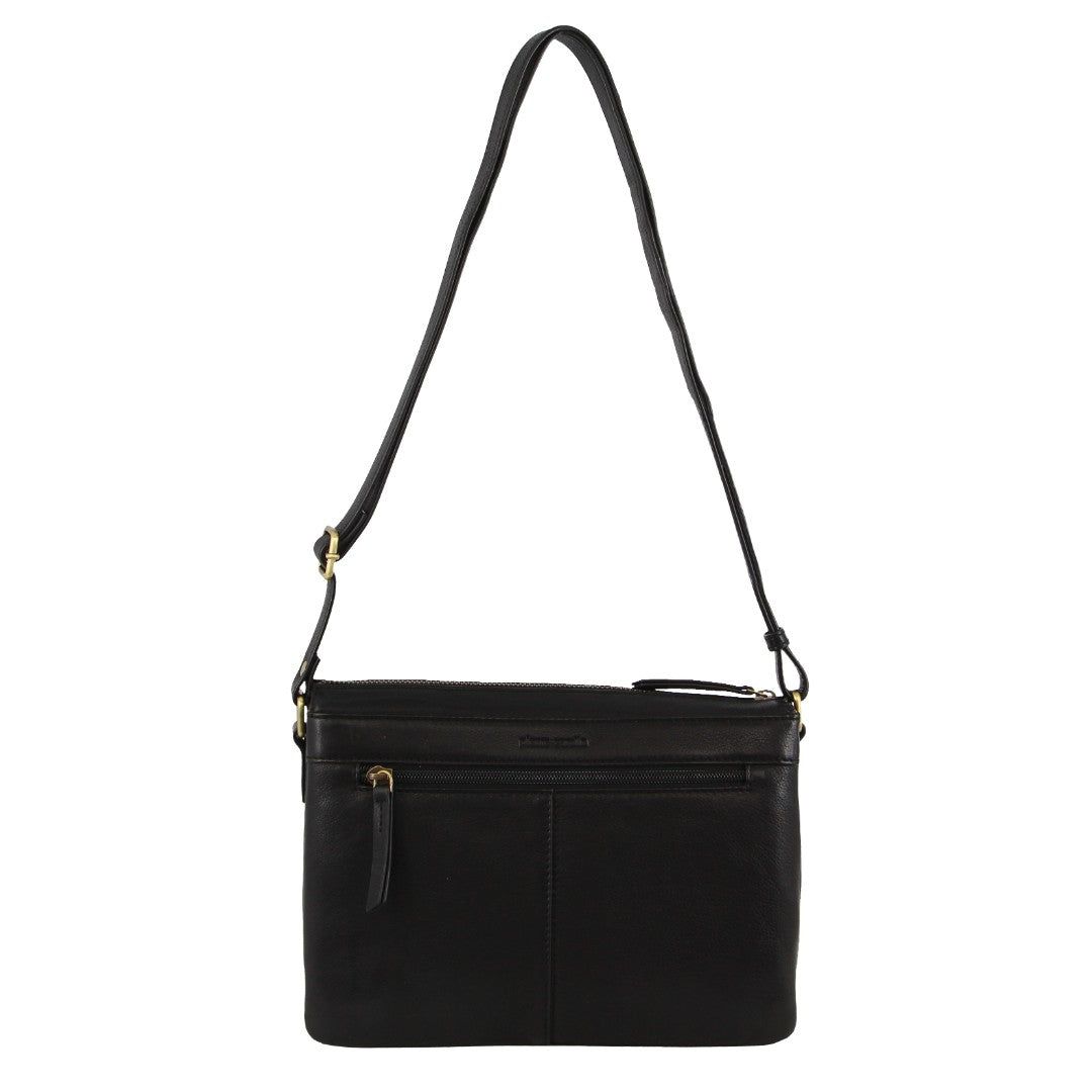 Torba Crossbody Pierre Cardin Leather Layered Style Crossbody Bag Damskie Czarne | XOWRV-3874