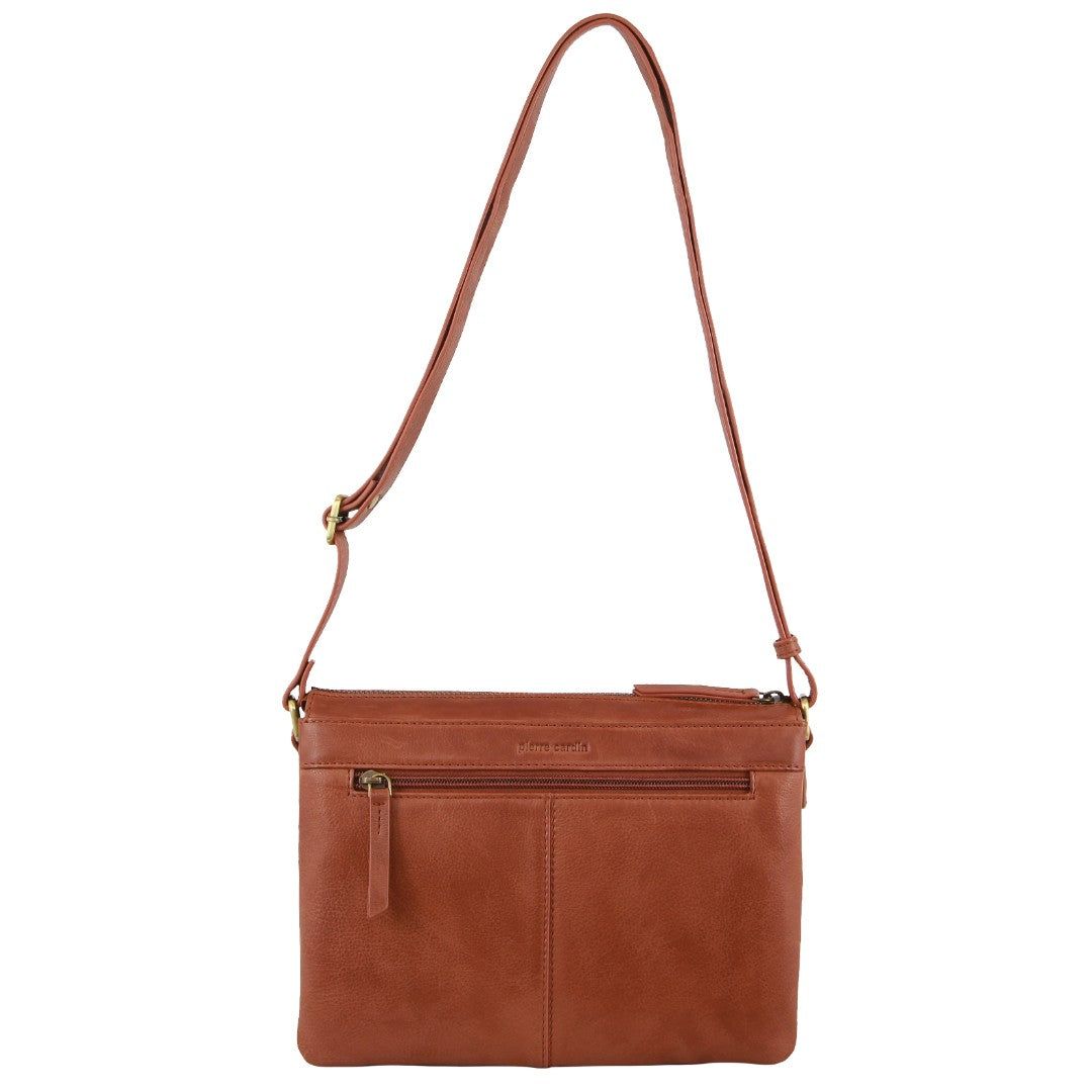Torba Crossbody Pierre Cardin Leather Layered Style Crossbody Bag Damskie Brązowe | QZULN-2356