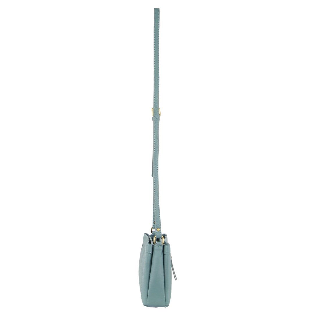 Torba Crossbody Pierre Cardin Leather Perforated Design Cross-Body Bag Damskie Niebieskie | ZTASQ-7235