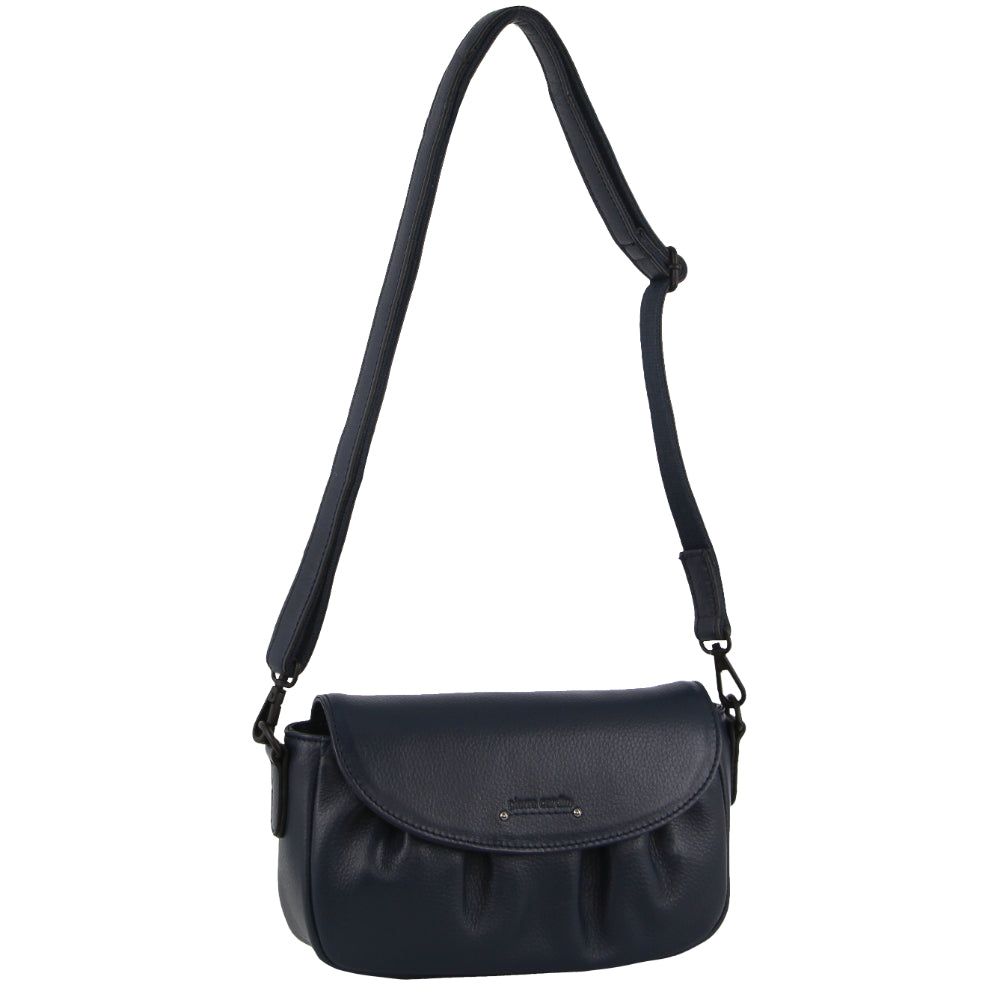 Torba Crossbody Pierre Cardin Leather Pleated Design Crossbody Bag Damskie Granatowe | GVIEY-1468