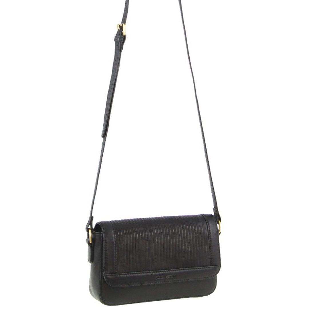 Torba Crossbody Pierre Cardin Leather Pleated Design Crossbody Bag Damskie Czarne | FAURV-7450