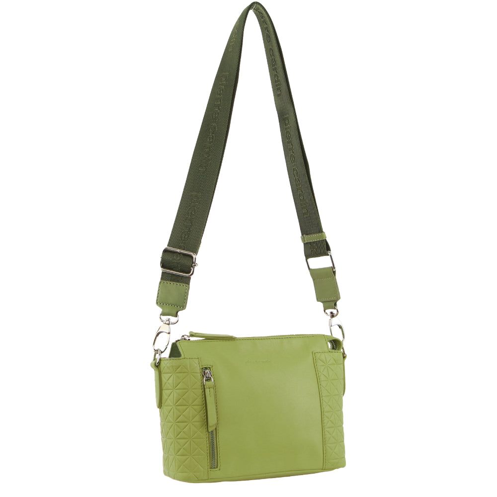 Torba Crossbody Pierre Cardin Leather Square Crossbody Bag Damskie Leaf | YQILM-9251