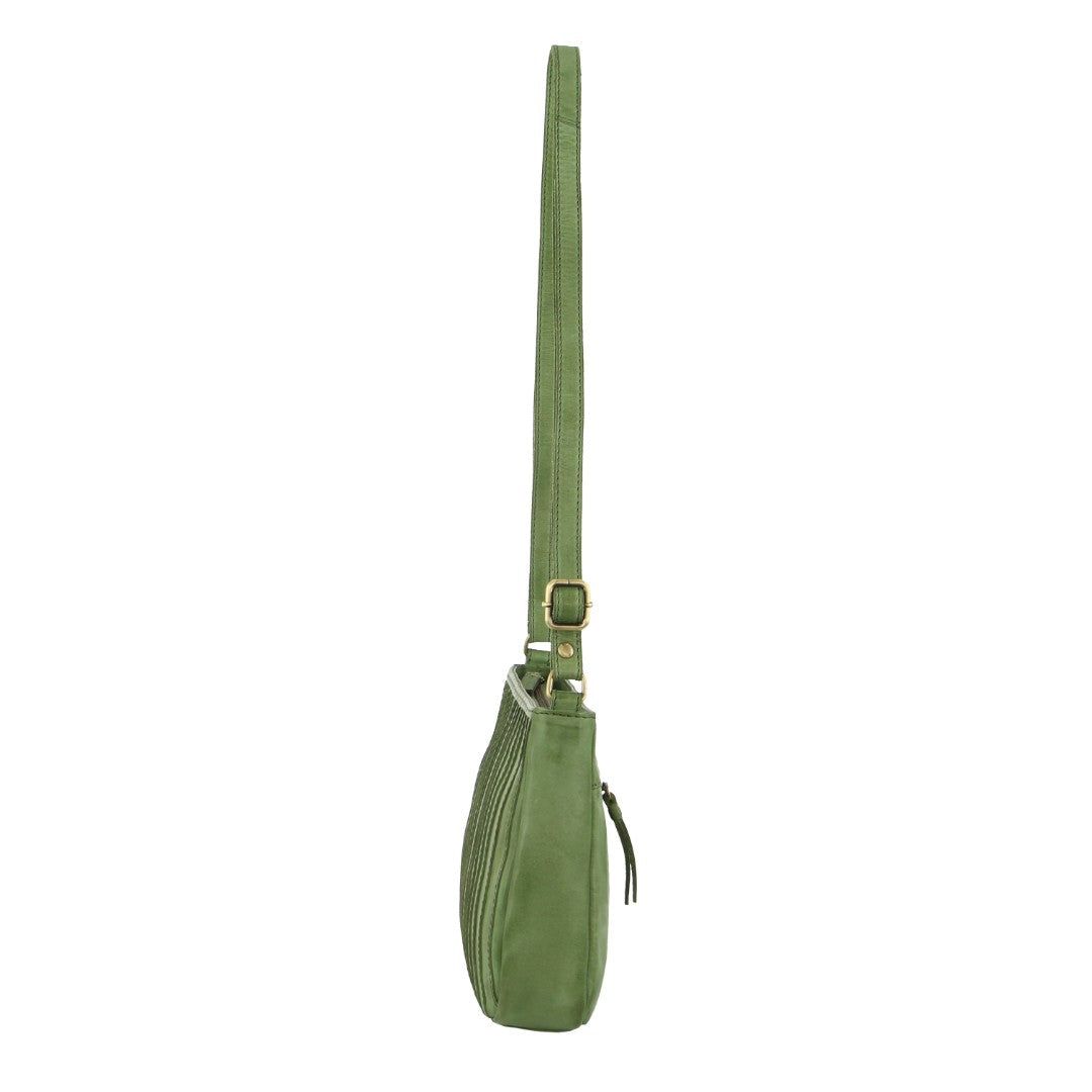 Torba Crossbody Pierre Cardin Leather Stitch-design Cross-Body Bag Damskie Zielone | PTKAQ-2096