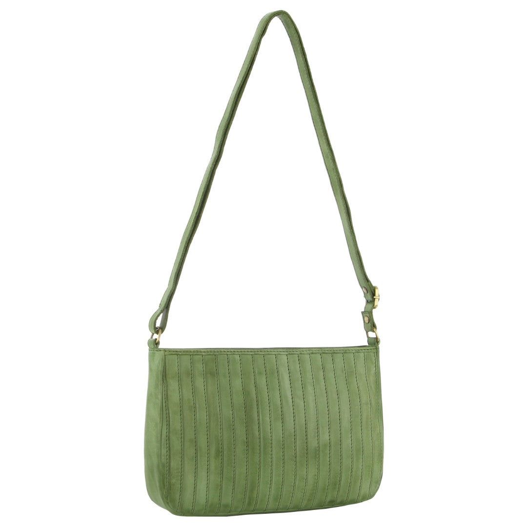 Torba Crossbody Pierre Cardin Leather Stitch-design Cross-Body Bag Damskie Zielone | PTKAQ-2096