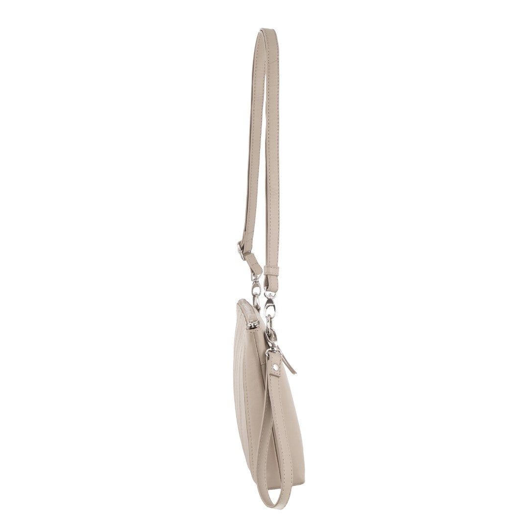 Torba Crossbody Pierre Cardin Leather Stitch-design Cross-Body Bag Damskie Beżowe | PBQHI-0562
