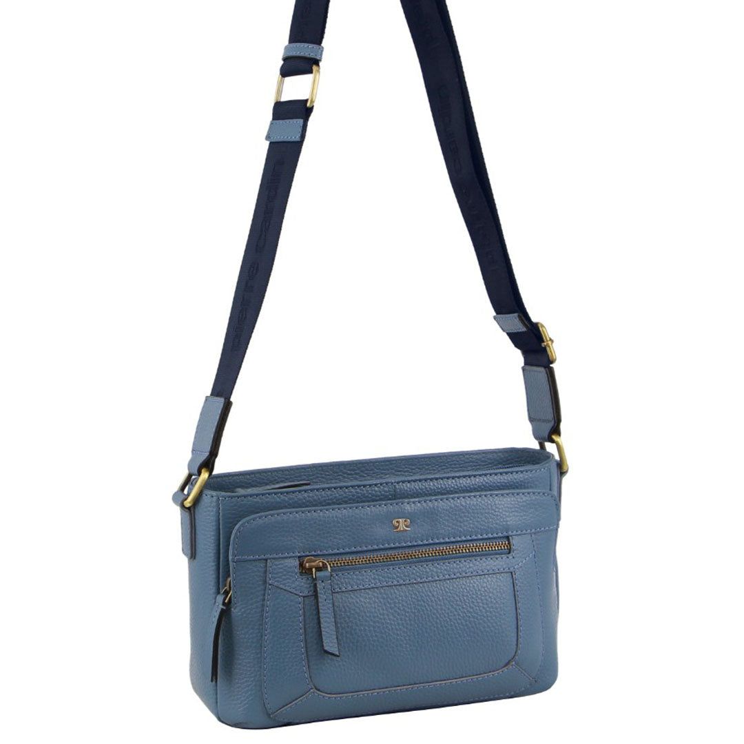 Torba Crossbody Pierre Cardin Leather Webbing Strap Crossbody Bag Damskie Niebieskie | GOVSP-6938
