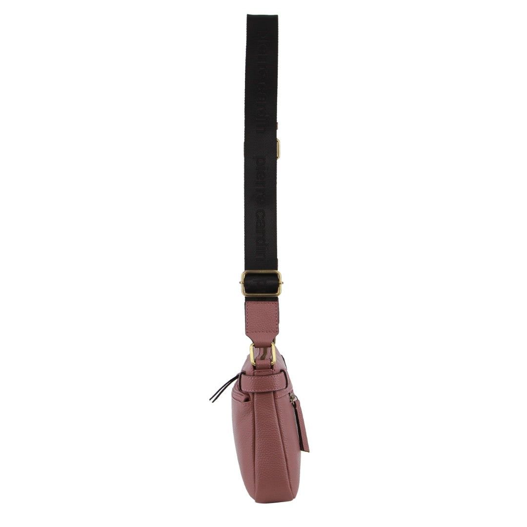 Torba Crossbody Pierre Cardin Leather Webbing Strap Handbag Damskie Różowe | NTZOH-4128