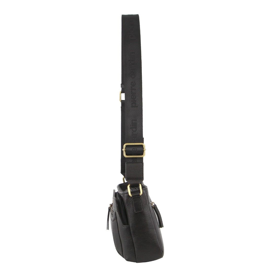 Torba Crossbody Pierre Cardin Leather Webbing Strap Crossbody Bag Damskie Czarne | NTRZY-9576