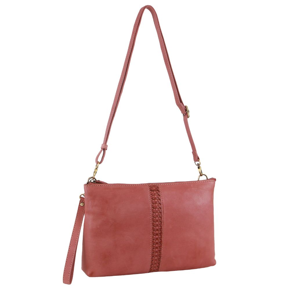 Torba Crossbody Pierre Cardin Leather Wristlet Crossbody Bag Damskie Marsala | RHIFE-7139