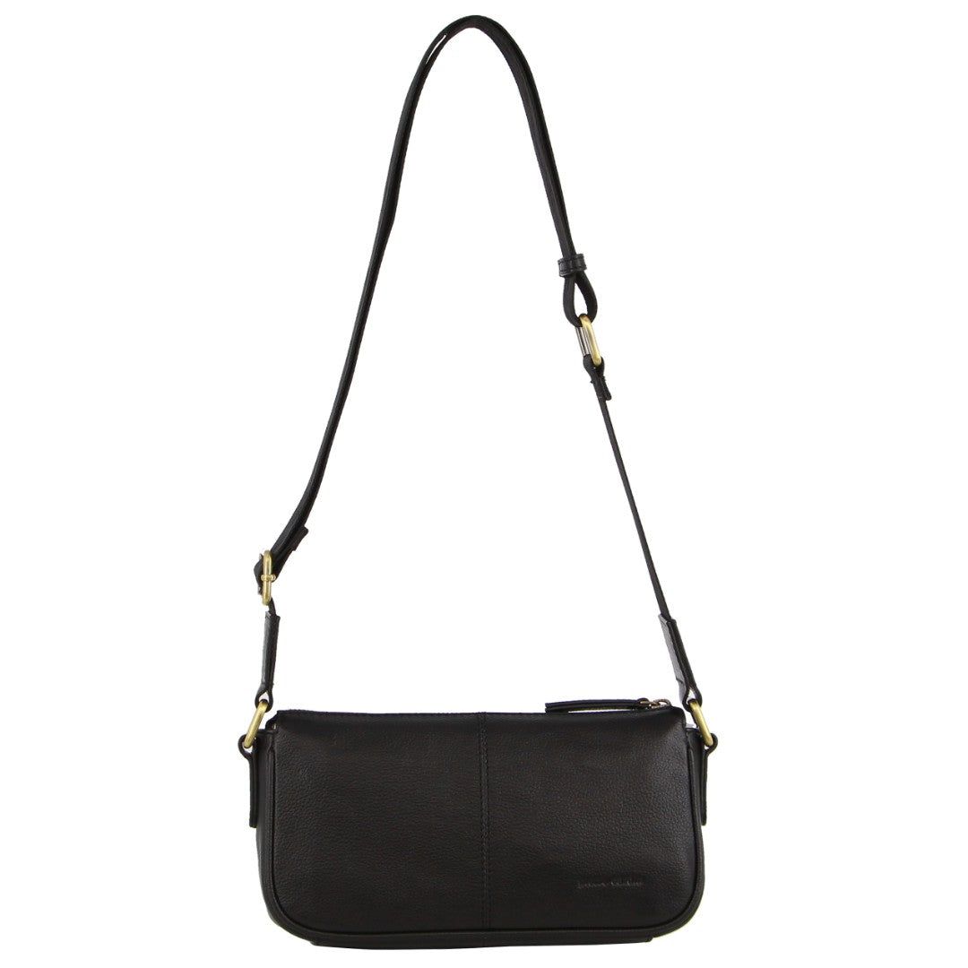 Torba Crossbody Pierre Cardin Skórzane Cross-Body Bag Damskie Czarne | EAIZO-4531
