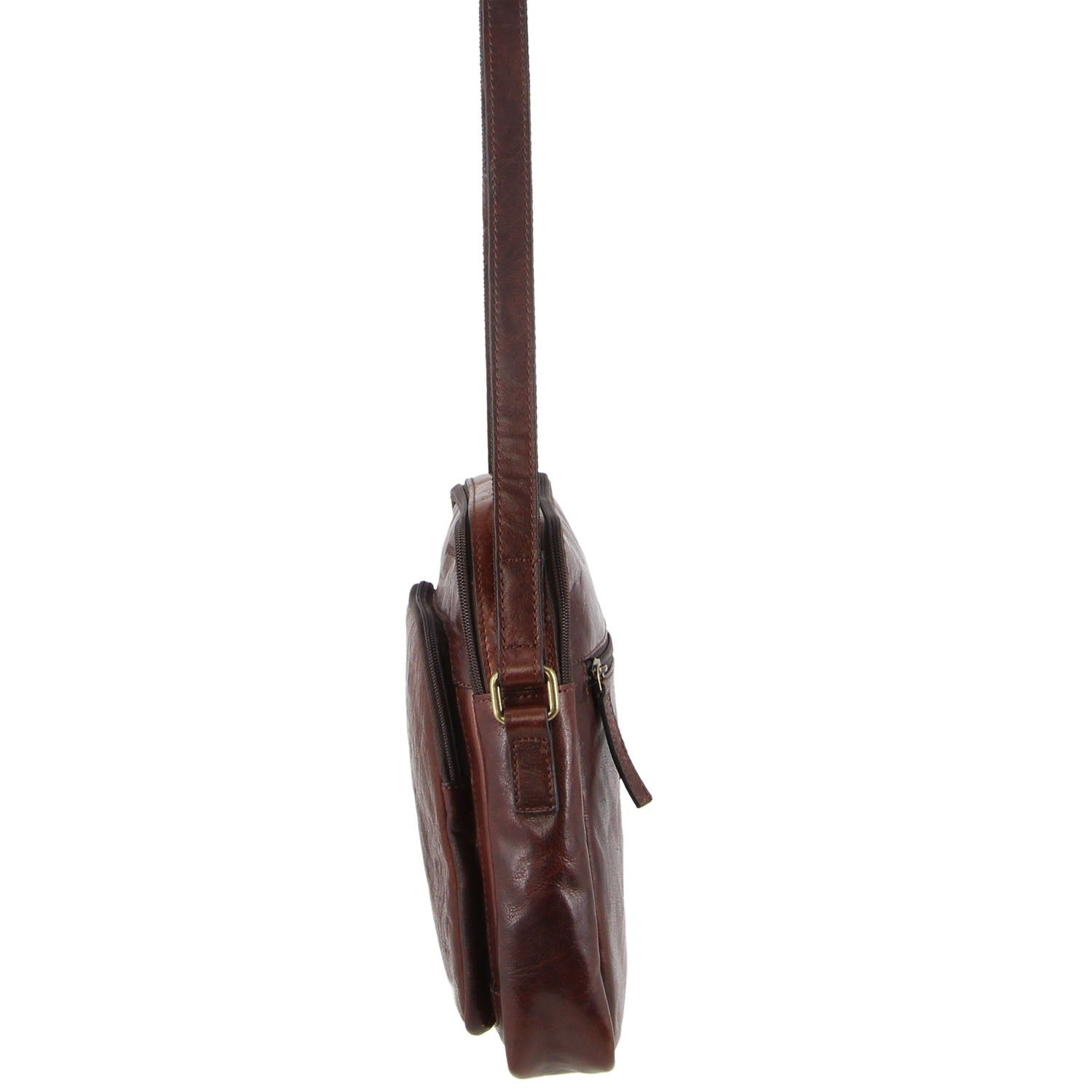 Torba Crossbody Pierre Cardin Skórzane Cross-Body Bag Męskie Brązowe | ZWLCO-5981