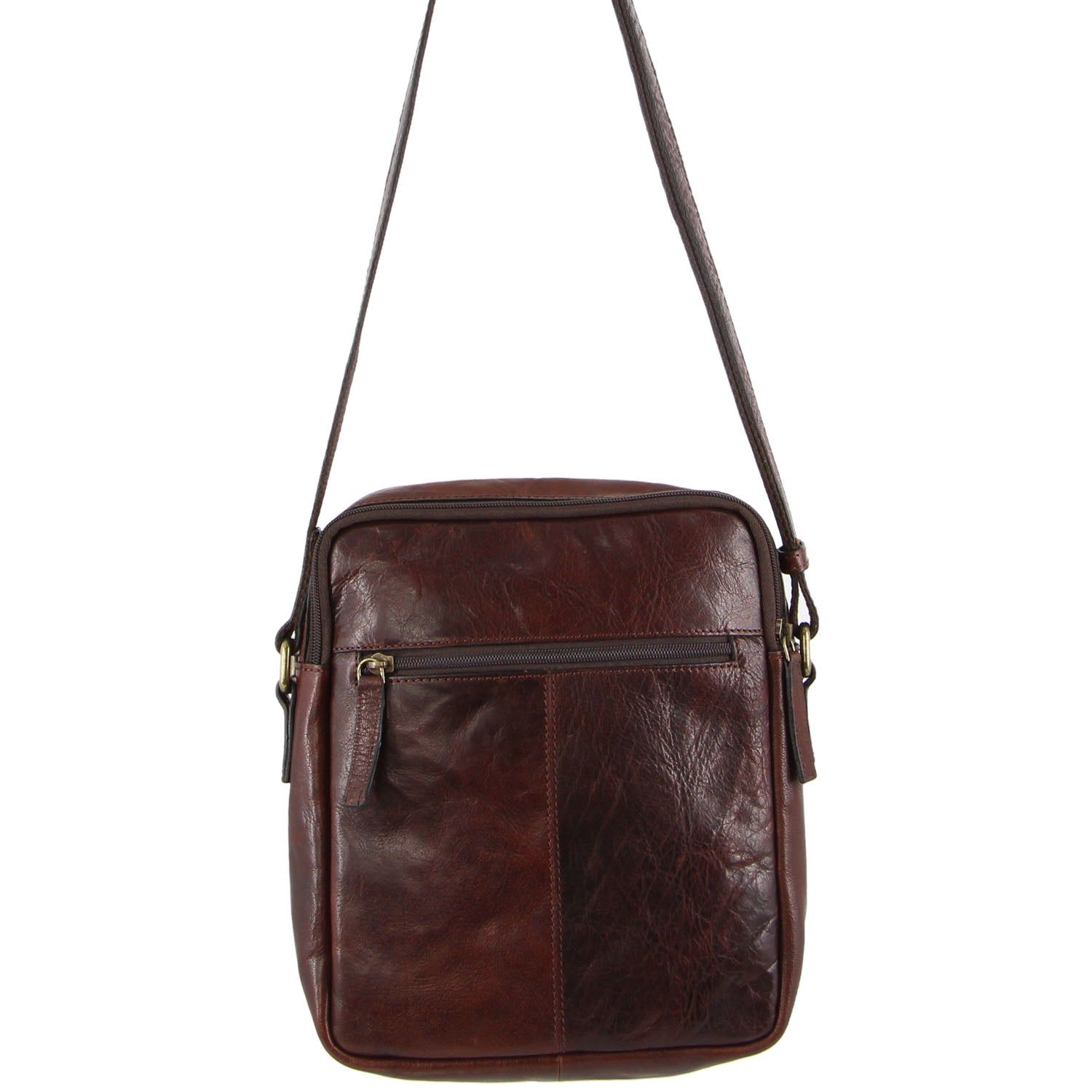 Torba Crossbody Pierre Cardin Skórzane Cross-Body Bag Męskie Brązowe | ZWLCO-5981