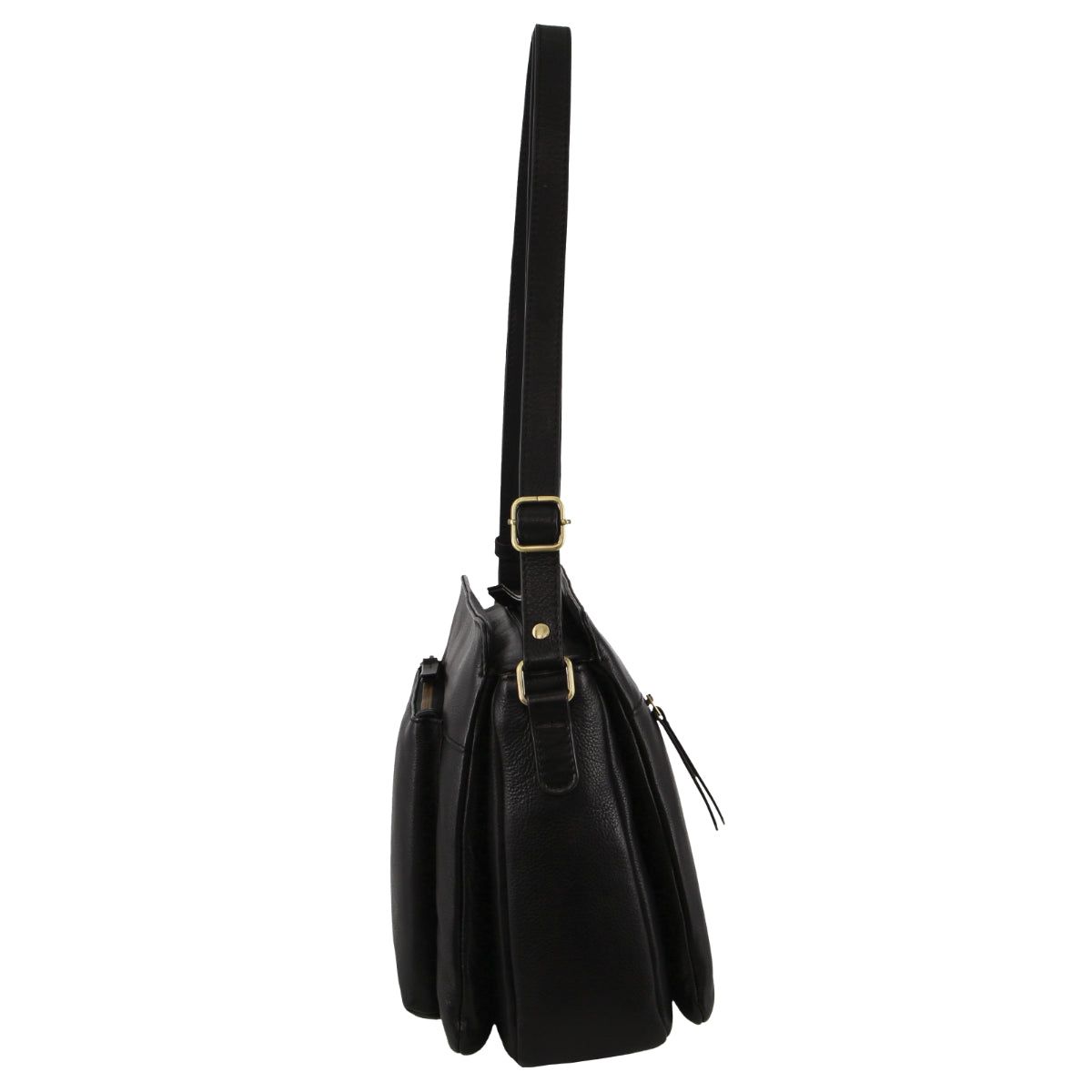 Torba Crossbody Pierre Cardin Skórzane Cross-Body Bag Damskie Czarne | POLCJ-9062