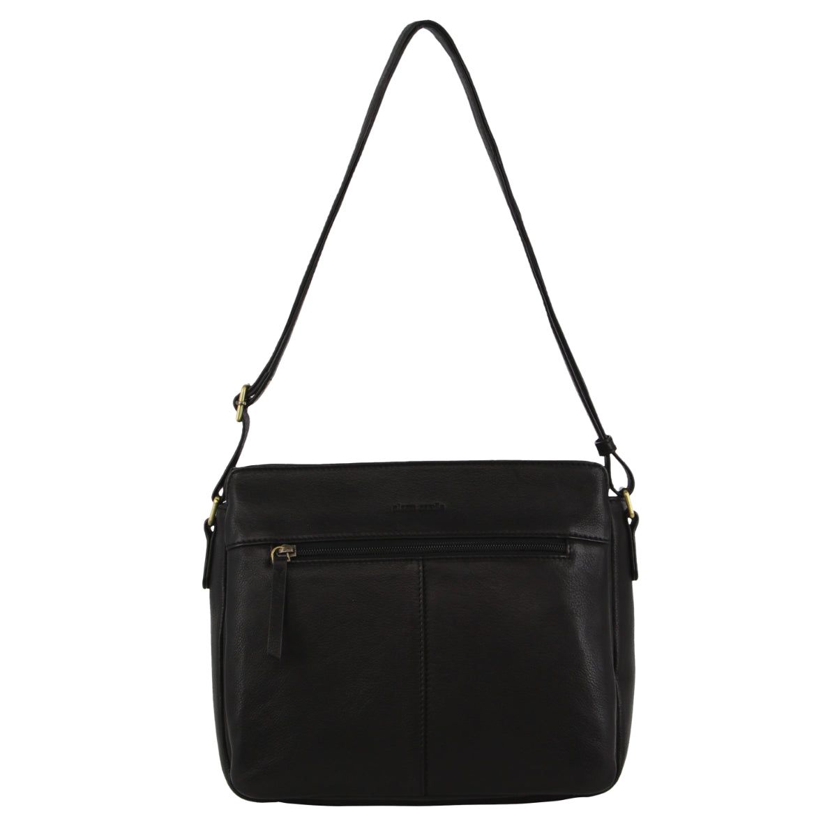 Torba Crossbody Pierre Cardin Skórzane Cross-Body Bag Damskie Czarne | POLCJ-9062