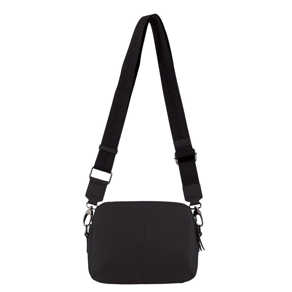 Torba Crossbody Pierre Cardin Webbing Strap Leather Crossbody Bag Damskie Czarne | MBRDI-3704