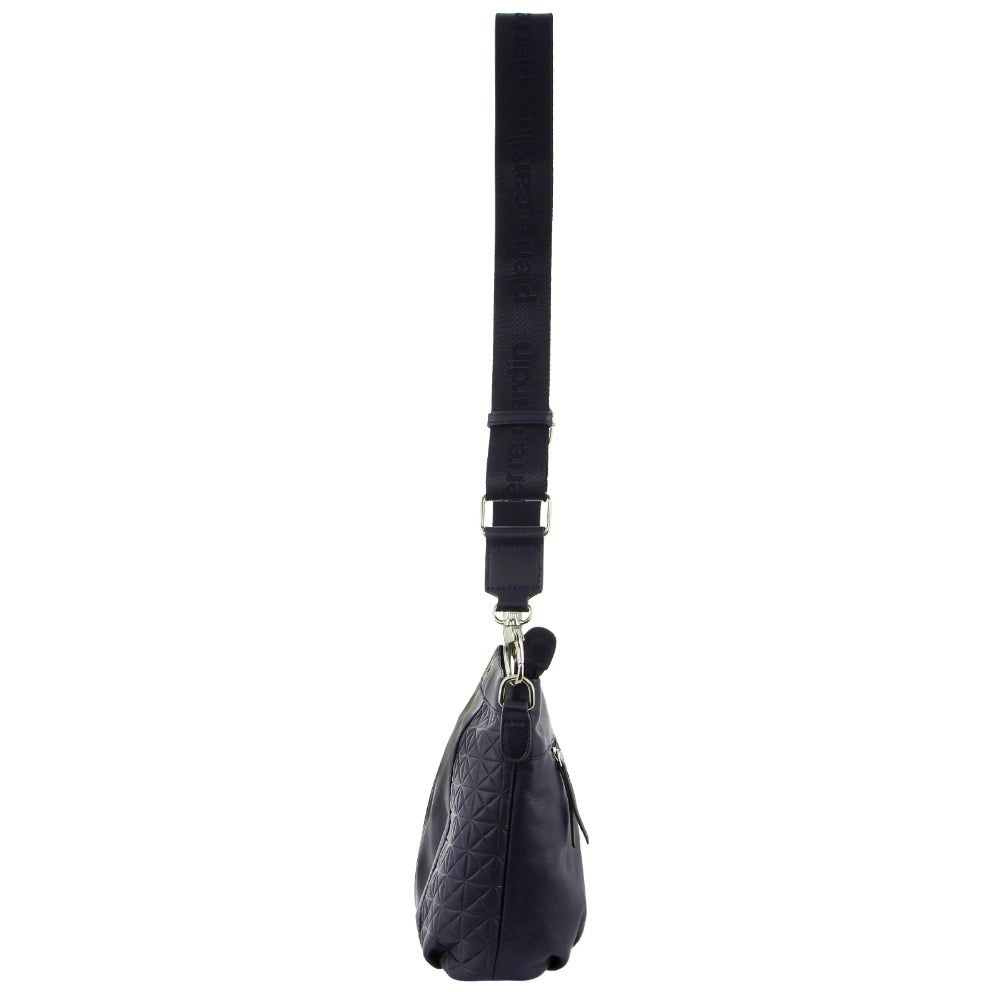 Torba Crossbody Pierre Cardin Webbing Strap Leather Crossbody Bag Damskie Granatowe | HVGML-8726