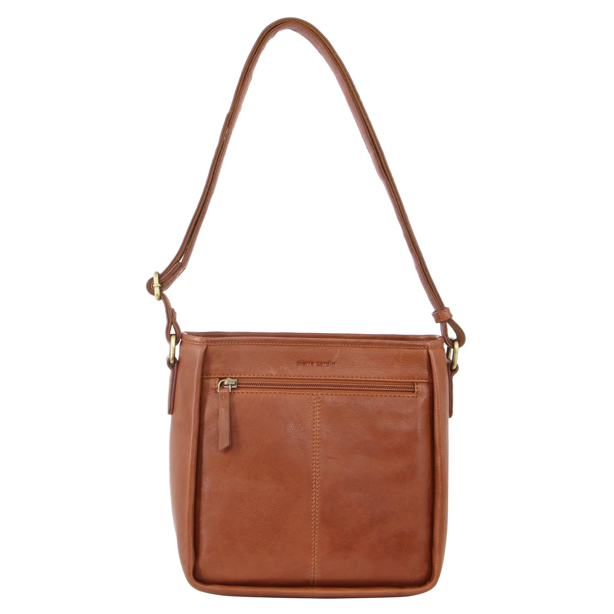 Torba Crossbody Pierre Cardin Woven Embossed Leather Cross-Body Bag Damskie Brązowe | YJBVO-4035