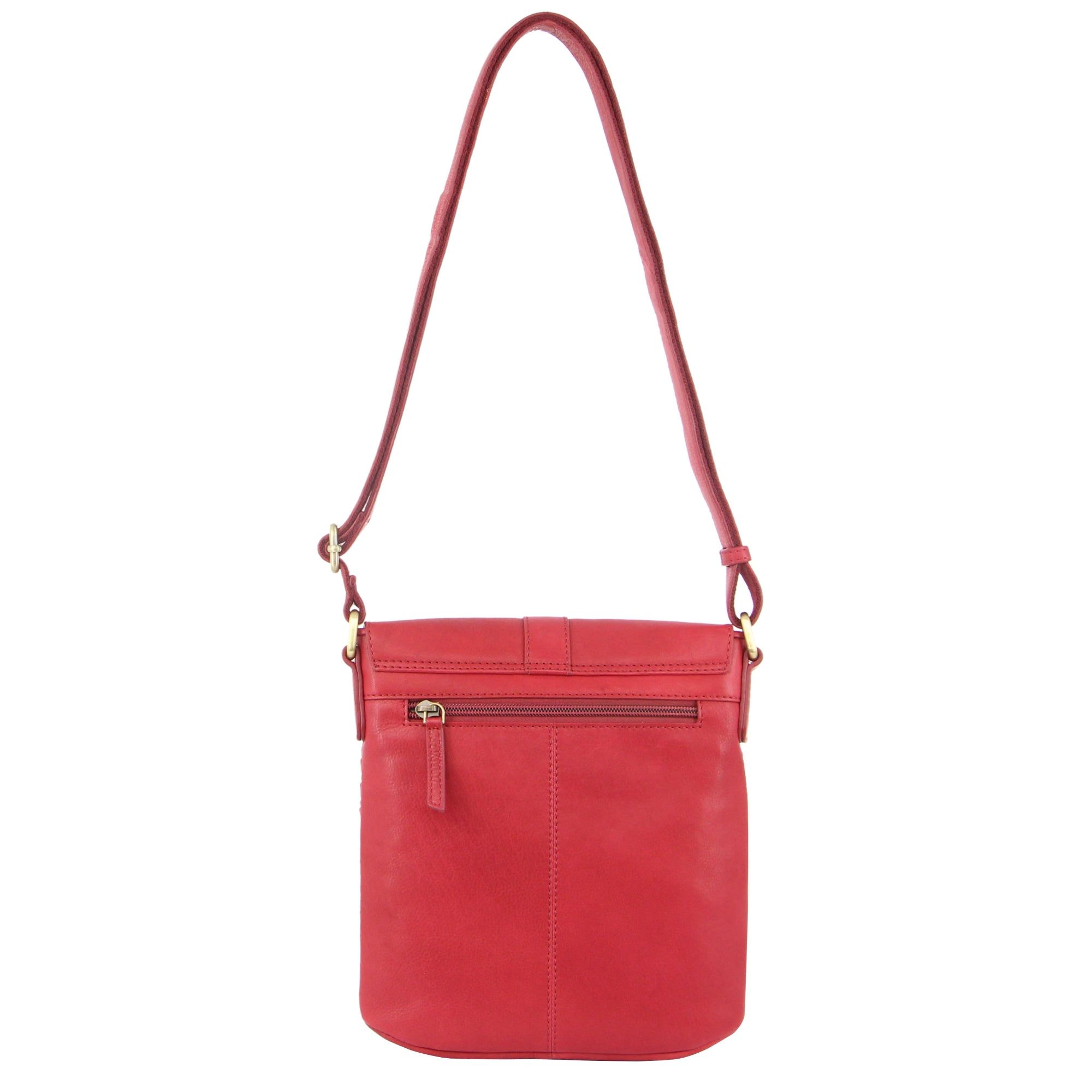 Torba Crossbody Pierre Cardin Woven Leather Cross-Body Bag with flap Damskie Czerwone | LIEOU-9243