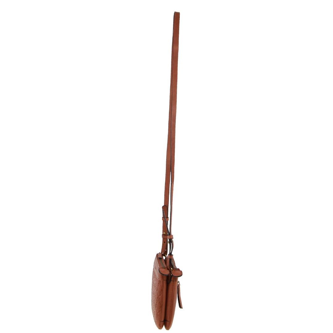 Torba Crossbody Pierre Cardin leather Pleated-Design Cross-Body Bag Damskie Brązowe | FMWEL-0637