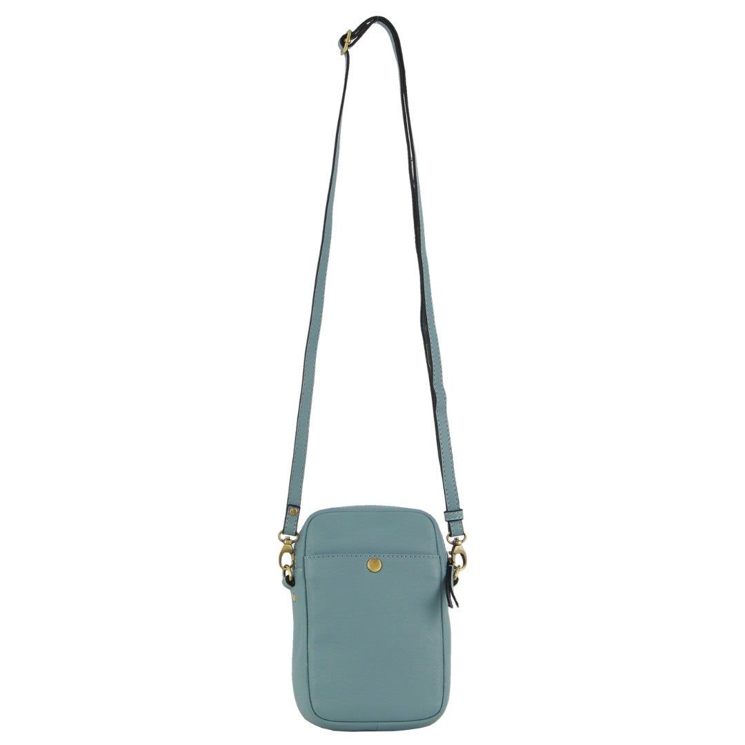 Torba Crossbody Pierre Cardin leather Textured Design Phone Bag Damskie Niebieskie | BERXV-8419