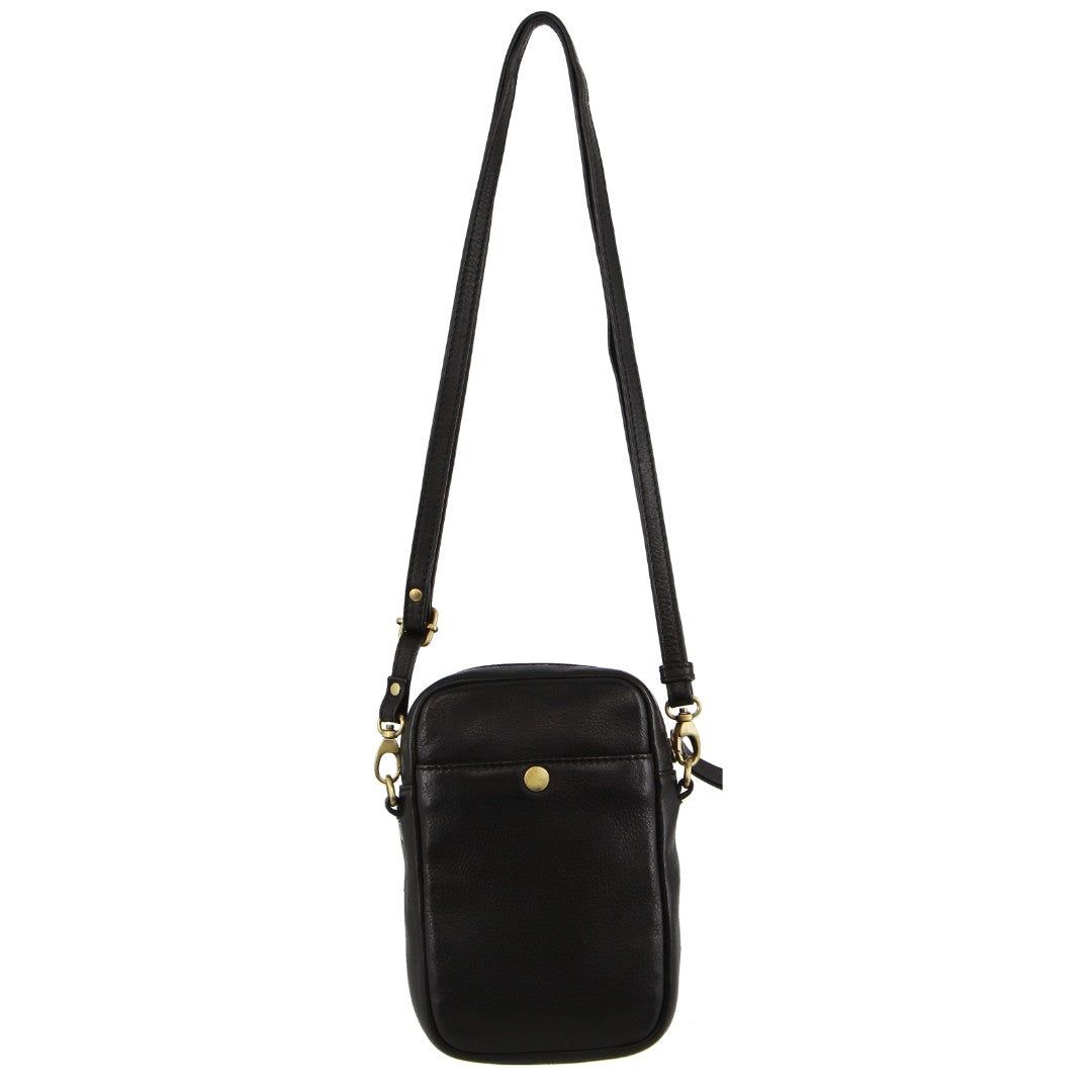 Torba Crossbody Pierre Cardin leather Textured Design Phone Bag Damskie Czarne | XBKUP-2160
