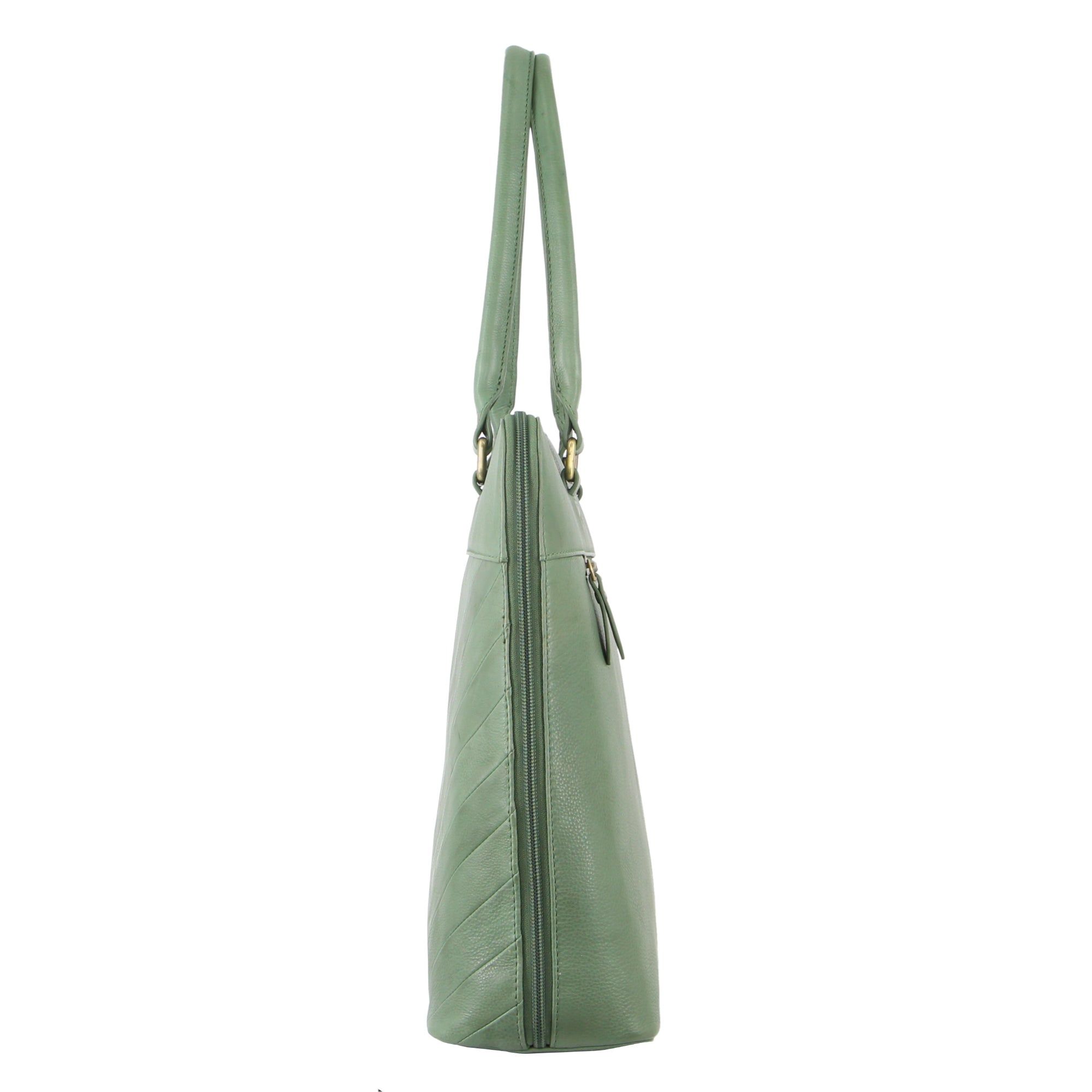 Torby Biznesowe Pierre Cardin Herringbone Leather Large Business Bag Damskie Zielone | ADWHX-5463