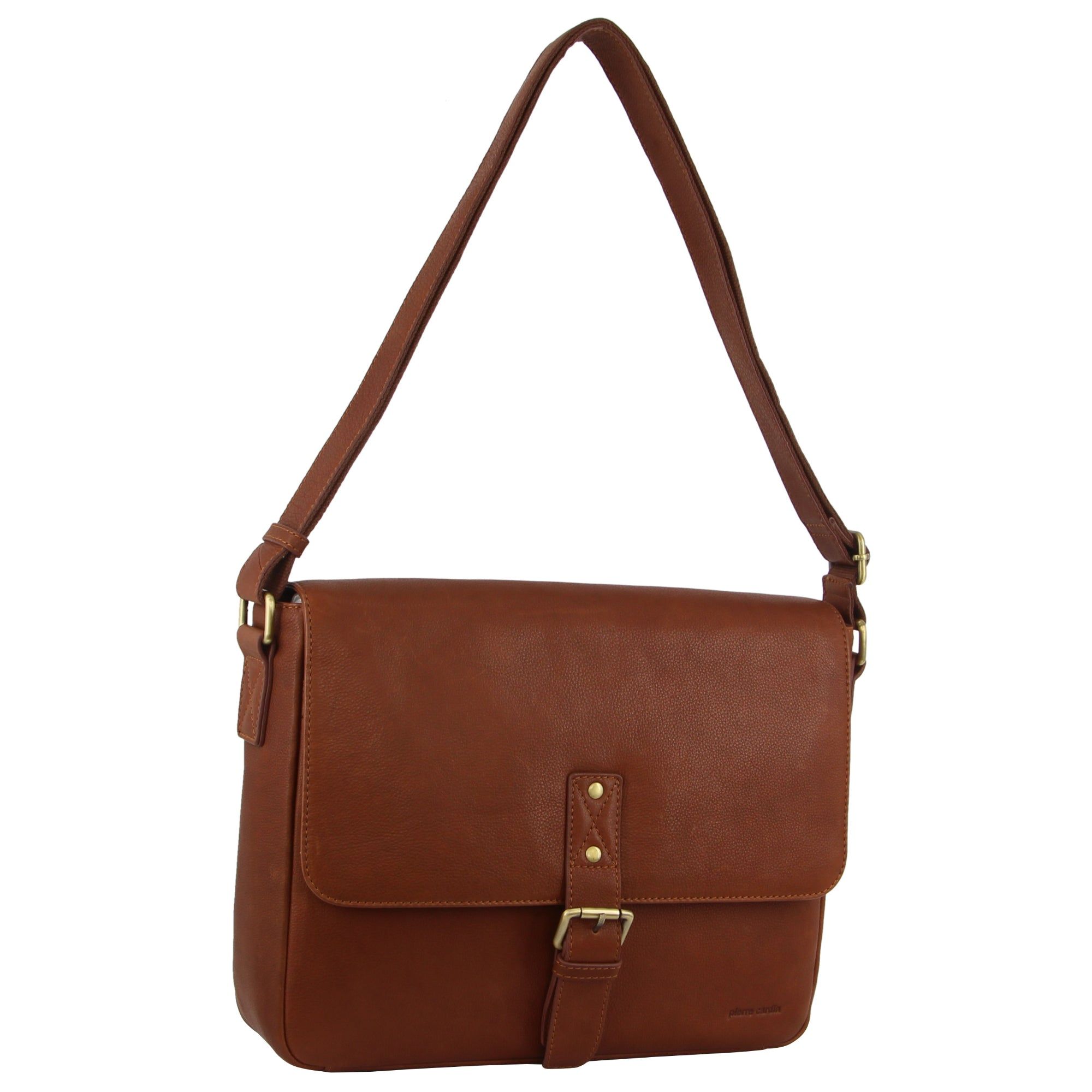 Torby Kurierskie Pierre Cardin Leather Business Satchel Męskie Brązowe | RLCMS-0927