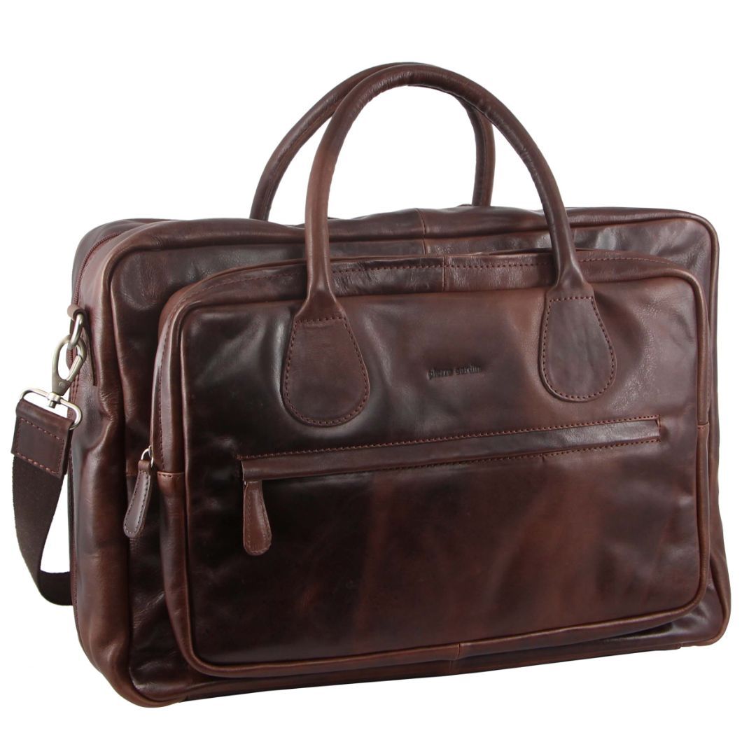 Torby Kurierskie Pierre Cardin Rustic Leather Business Bag Męskie Brązowe | AOMIC-2471