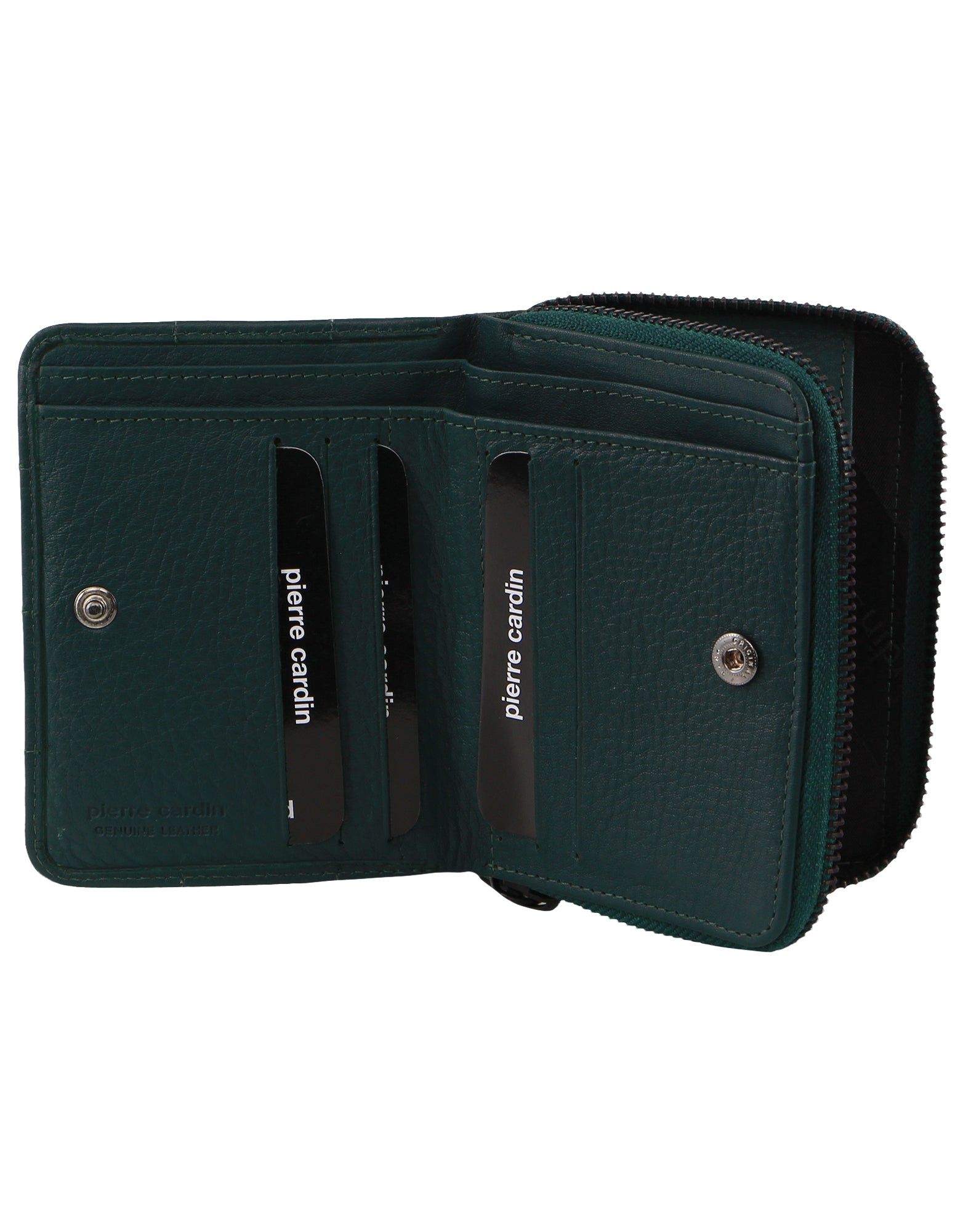 Zapinaj Portfele Pierre Cardin Italian Pleated Leather Press Stud Wallet Damskie Zirkon | YEBJL-8296